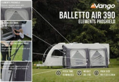 Vango Airbeam Vango Balletto Air 390 Elements ProShield Caravan Awning (2023) -Vango Sales Store balletto air 390 eps