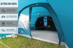 Vango Airbeam Vango Aether Air 450XL Tent (2022) 17 Vango Airbeam Vango Aether Air 450XL Tent (2022) -Vango Sales Store earth collection airbeam infographics call outs5