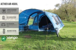 Vango Airbeam Vango Aether Air 450XL Tent (2022) 16 Vango Airbeam Vango Aether Air 450XL Tent (2022) -Vango Sales Store earth collection airbeam infographics call outs6