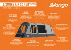 Vango Airbeam Vango Lismore Air TC 450 Tent Package (2023) 8 Vango Airbeam Vango Lismore Air TC 450 Tent Package (2023) -Vango Sales Store lismore air tc 450 package
