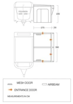 Vango Airbeam Vango Riviera Air 390 Elements All Season Caravan Awning (2023) -Vango Sales Store riviera 390 eas flooplan