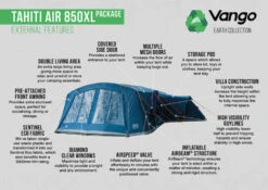 Vango Airbeam Vango Tahiti 850XL Air Tent (2023) -Vango Sales Store tahiti air 850xl package