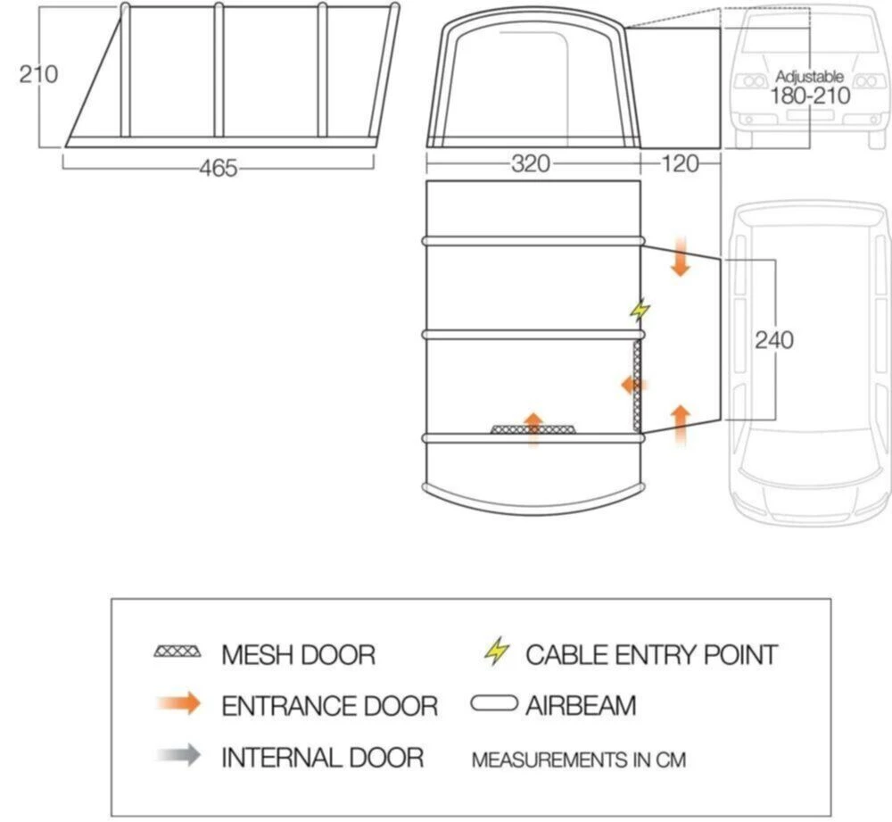 Vango Airbeam Vango Galli III RSV Low Awning 5 Vango Airbeam Vango Galli III RSV Low Awning - Image 3