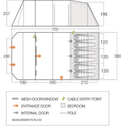Vango Sales Store -Vango Sales Store vango 2020 tents floorplan stargrove ii 600xl